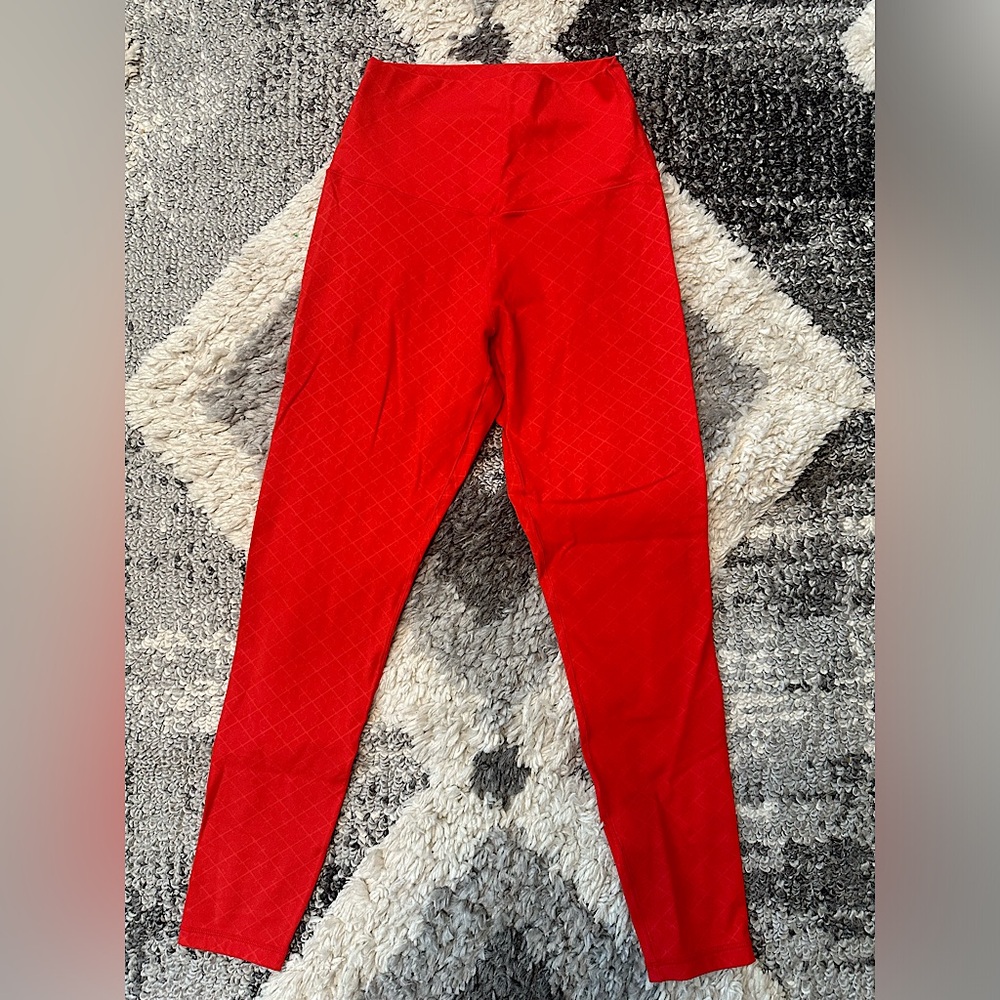 EUC SHEFIT Boss Legging Red embossed Size M